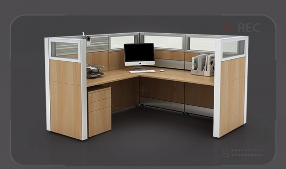 Vách ngăn bàn làm việc gỗ kính 1 nhân viên